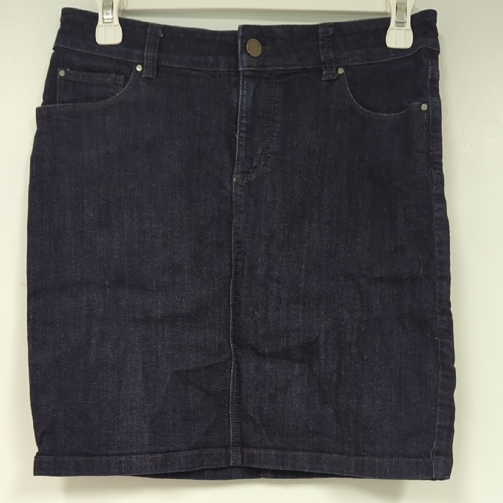 Ann Taylor Factory Dark Denim Skirt